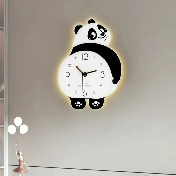Aesthetic Panda Wall Clock with Silent Movement